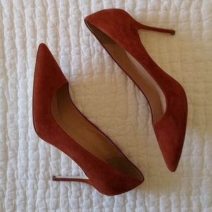 J. Crew Elsie Suede Pumps bronzed brown heels 10